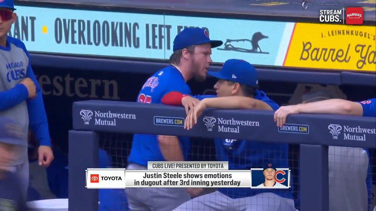.cliff floyd and Cole Wright loved the emotion Justin Steele showed yesterday!