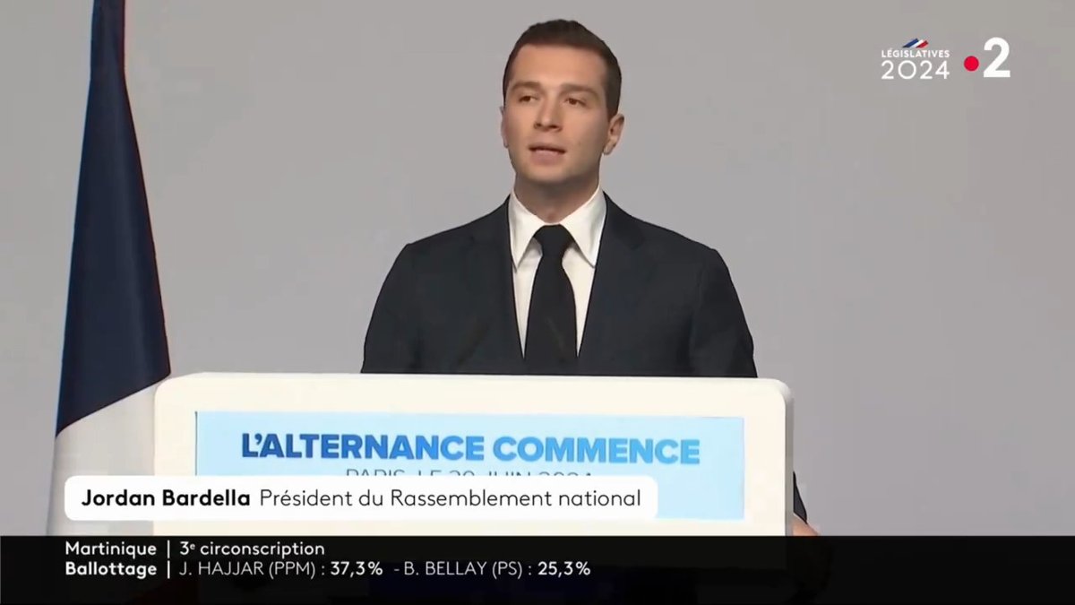 Le peuple français a répondu à l'appel des urnes. Les Français ont été au rendez-vous de leurs responsabilités et ils ont confirmé leur aspiration claire au changement. En nous portant en tête, ils ont fait naître un espoir sans précédent dans tout le pays. #Législatives2024