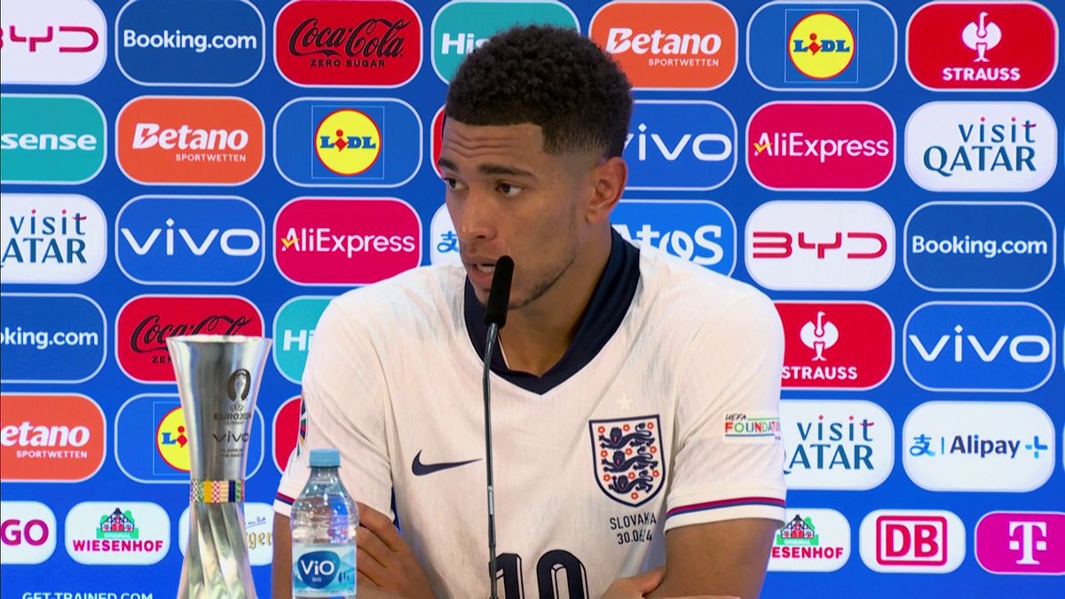 "Sometimes it feels like there's a pile-on from the fans... moments like tonight throw it back to some people" 👀 Jude Bellingham on how England's dramatic 2-1 win over Slovakia can hush the doubters... 🍿
