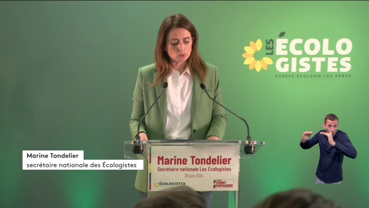 🔴🗣 "J'ai une pensée particulière pour les 3,3 millions de Français binationaux, pour les 50 % de femmes de ce pays, pour les personnes racisées dont je partage l'inquiétude, pour les personnes LGBT (..), on va se battre" déclare Marine Tondelier (NFP-Ecologistes).