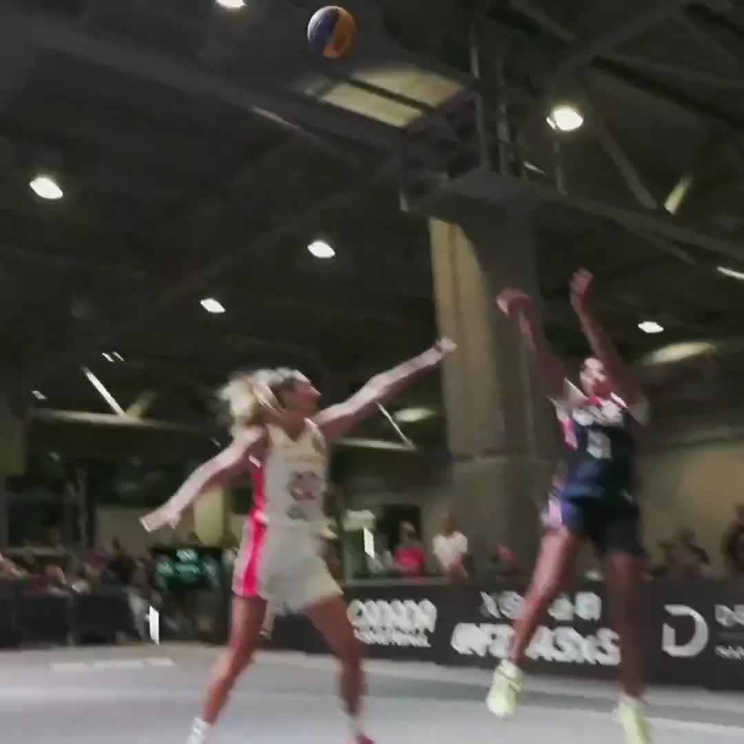 🇺🇸 Sydney Taylor with her best Kevin Durant impression! 🤩 #3x3WSQuebec #3x3WS