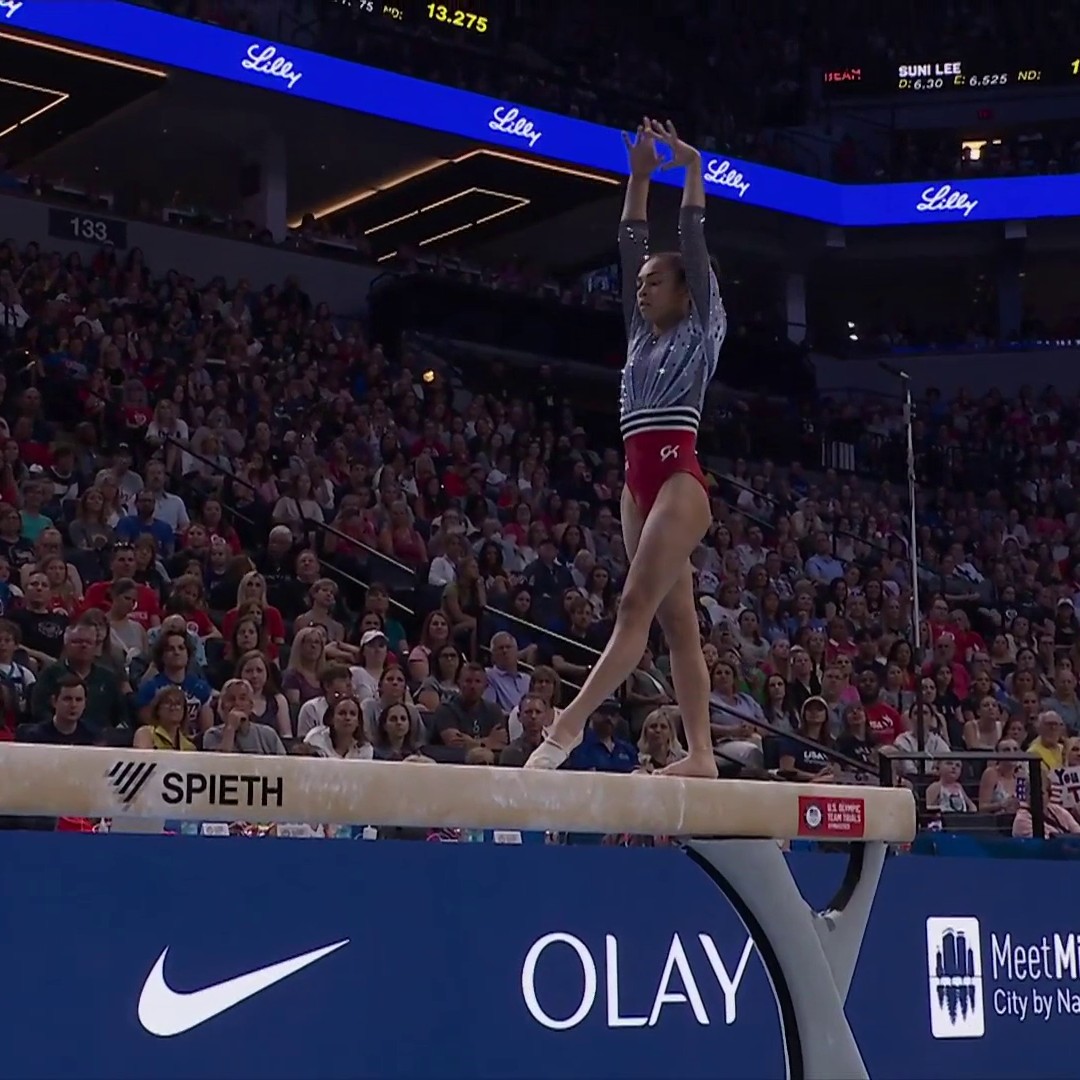 Imagine being a junior in high school and competing at the U.S. Olympic Trials?! That dream is a reality for 16-year-old Hezly Rivera. #USAGTrials24
