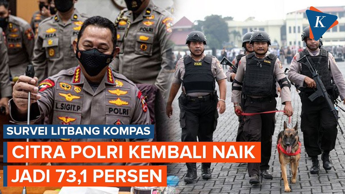 Polri mengalami peningkatan citra sebanyak 1,5 persen di hari ulang tahunnya yang ke 78 ini. Kini citra polri berada di 73,1 persen menurut survei Litbang Kompas periode Juni 2024. | #HariBhayangkara2024