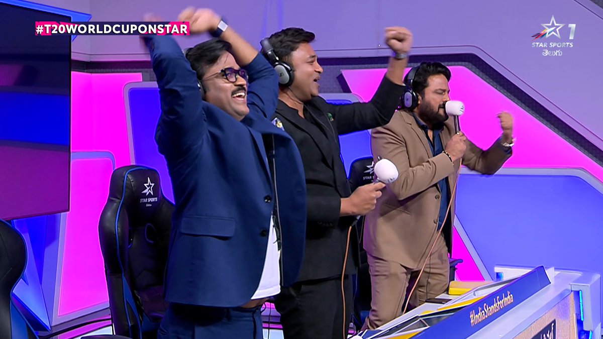 STAR SPORTS TELUGU COMMENTARY IN THE FINAL OVER. 🥶 - The emotion from commentators for Captain Rohit Sharma.