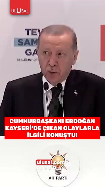 BİRİSİ AHLAKSIZLIK YAPTIYSA, TÜRK/KÜRT/SURİYELİ FARKETMEZ… HEPSİ AYNI ŞEYDİR, HEPSİ CEZASINI ÇEKER… AMA BİRİSİ HATA YAPAR VE ONUN ÇEZASINI IRKDAŞLARINA KESMEYE KALKARSANIZ, OLMAZ… O ZAMAN DEVLET DE SİZE CEZA KESER… DÜNKÜ KAYSERİ OLAYI İÇİN CUMHURBAŞKANI’MIZ KONUŞTU🔻