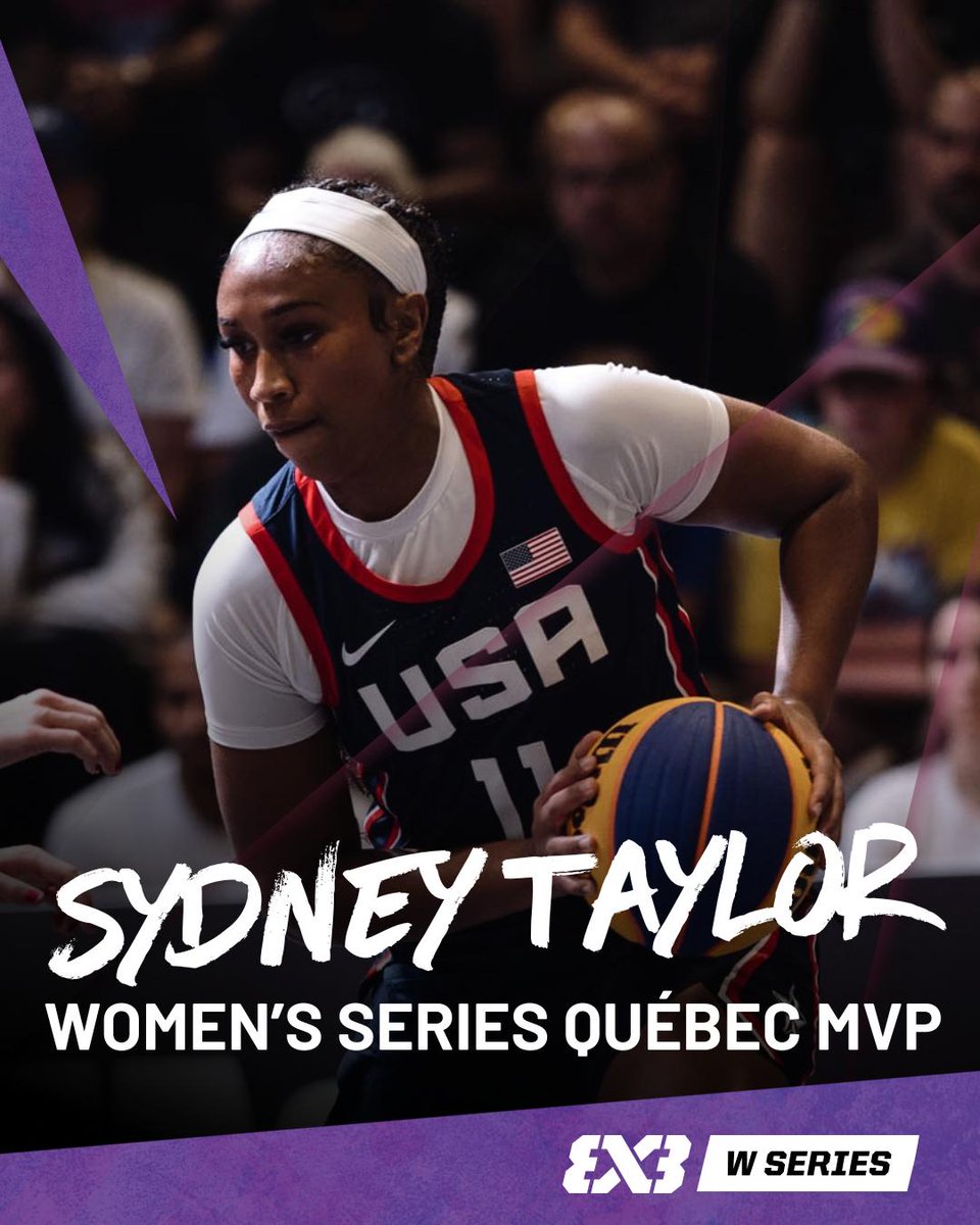 Taylor, I knew you were trouble 😎 sydney taylor 🇺🇸 was named #3x3WSQuebec MVP #3x3WS | USA Basketball 3x3 | Louisville Women’s Basketball