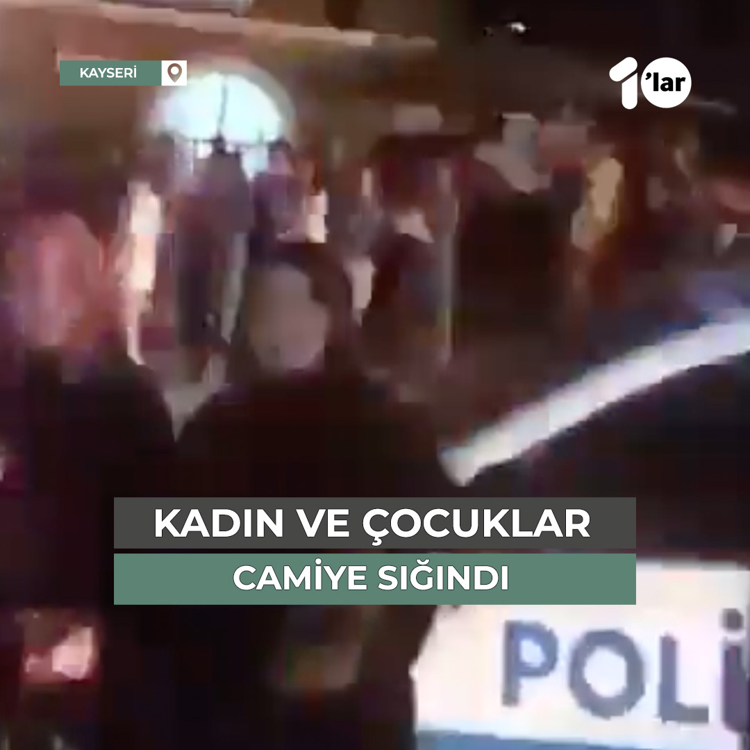 Kayseri'de dün gece provokasyon ve saldırı esnasında, Suriyeli kadın ve çocuklar güvenlik için camilere sığındı. #Kayseri #Suriyeli