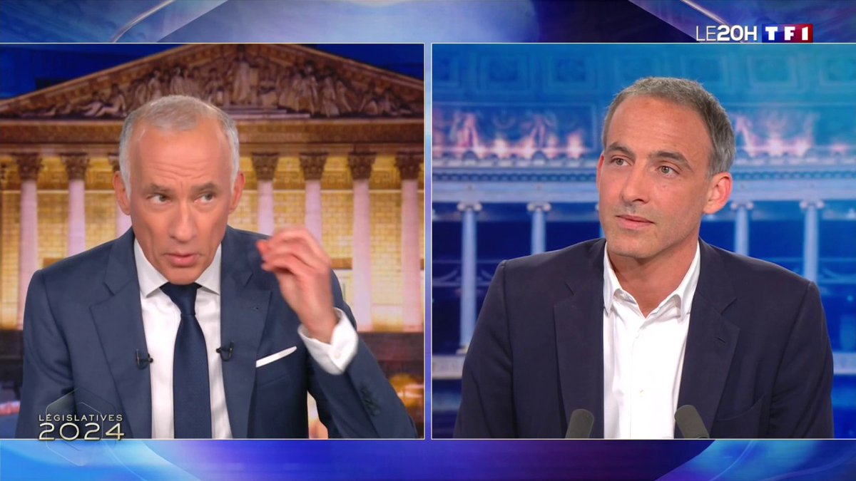 🗣️ "Ce qui obsède" Raphael Glucksmann ? "Le désistement républicain" ▶️ #LE20H Gilles Bouleau