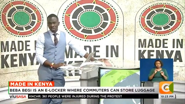 Made In Kenya: Charles Oduk founded Beba Begi Beba Begi is an e-locker where commuters can store luggage Lockers located in strategic areas of the CBD Plans to expand Beba Begi to other cities in Kenya #CitizenMondayReport Trevor Ombija, HSC