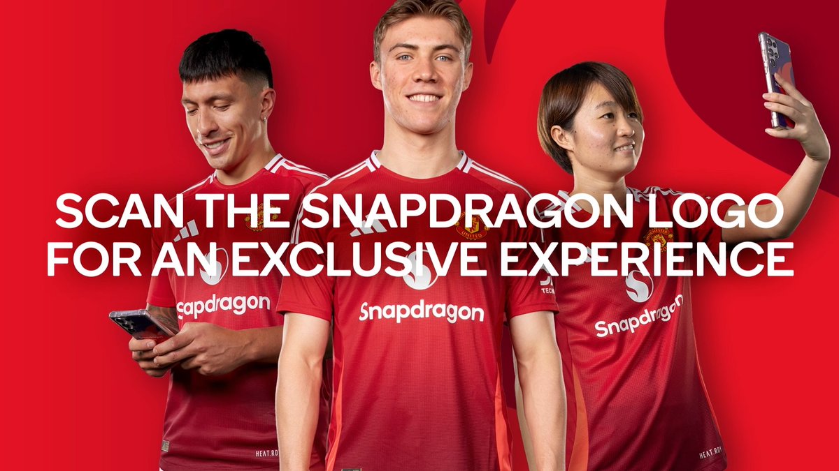 Your Manchester United shirt is the key to a brand new #AR experience — literally. 🔑⚽ Scan the #Snapdragon logo on the front of the shirt to unlock exclusive content, experiences, and offers. Check it out: