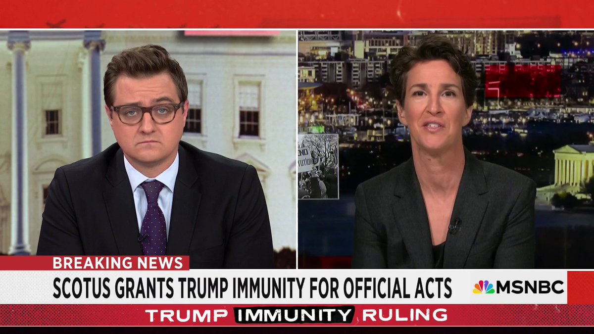 "This is a death squad ruling." Rachel Maddow reacts to the Supreme Court granting Trump immunity for official acts.