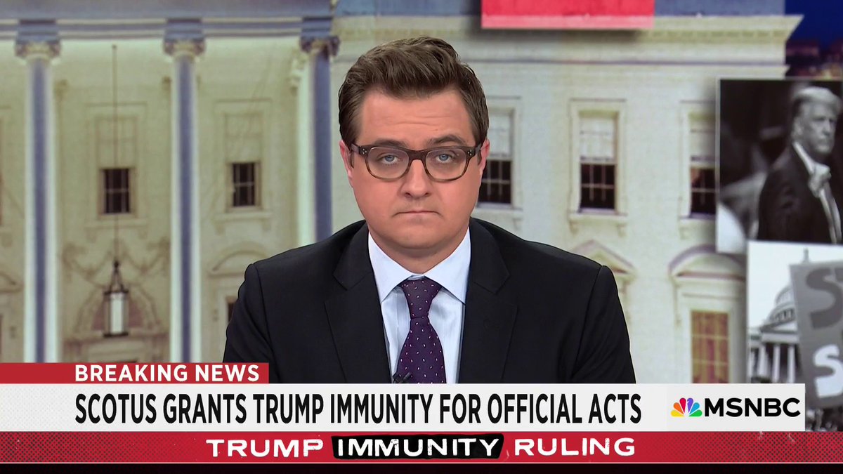 "They just made it up. Point of fact, there was no such thing as absolute executive immunity for official acts from criminal prosecution until this morning at 10:30 am ET," says Chris Hayes on the Supreme Court's Trump immunity decision.