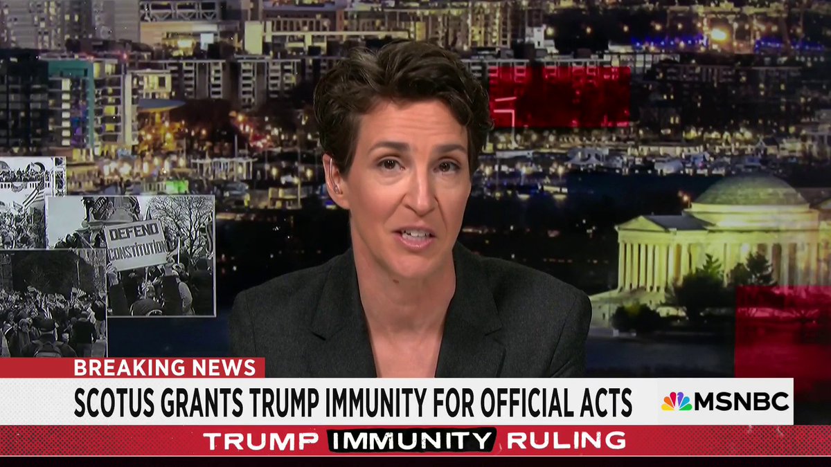"As serious as it gets": Rachel Maddow explains why the corrupt Supreme Court's bending over backward for Donald Trump on immunity is tantamount to a "death squad ruling."