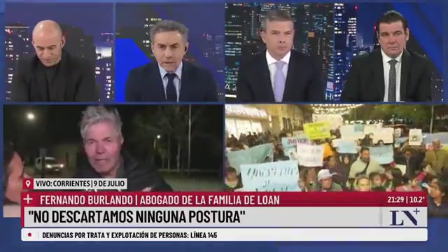 🗣️ "La postura de Laudelina se cae por varios motivos". El abogado de la familia de Loan Fernando Burlando cuestionó las declaraciones de la tía del niño desaparecido hace 18 días. 👉 En #MásNación con Luis Majul.
