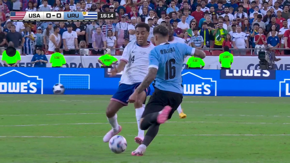 Tyler Adams got a yellow card for this