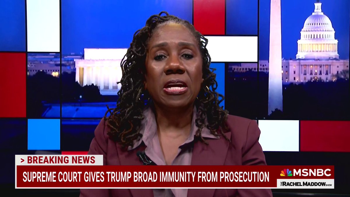 "Somewhere along the way there are a majority of justices on this court who decided that they needed to be the last word on everything. That they could no longer trust the apparatus of democracy." Sherrilyn Ifill emphasizes the severity of the Supreme Court's immunity ruling