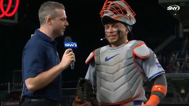 "I'm faster than Mark Vientos. He didn't have a triple already" 😂 Francisco Alvarez joins Steve Gelbs after the Mets' win vs. the Nationals to discuss his triple, his belief in the bullpen, and David Peterson's outing