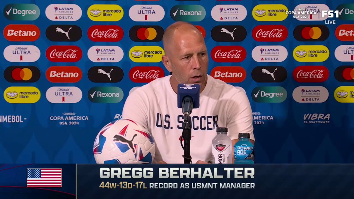 "Do you believe that you still are the right voice, the right person with this group to push it forward ahead of the '26 World Cup and into the '26 World Cup?" Gregg Berhalter 🇺🇸: "Yes."