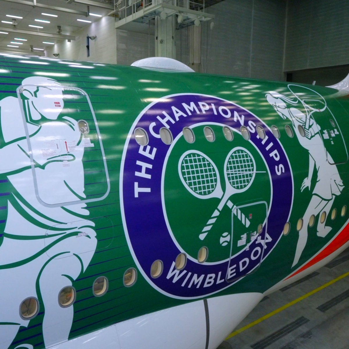 Watch our special Wimbledon A380 come to life! 🎾🛫