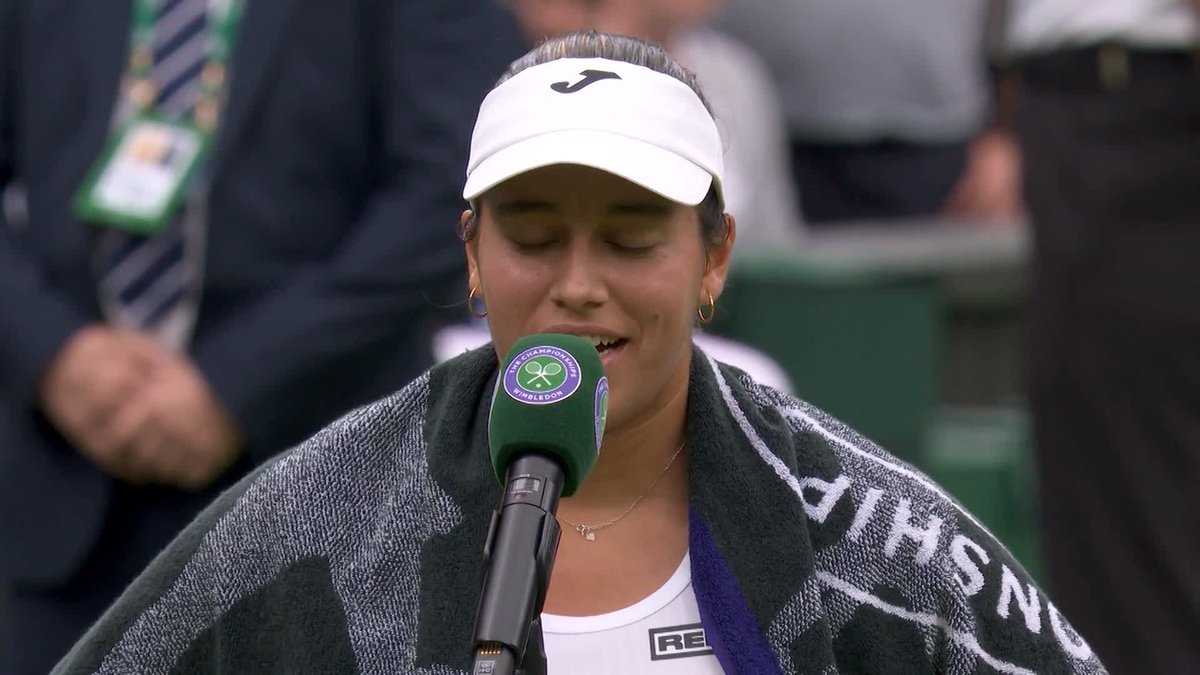 "This is one of the most important moments of my life" Jessica Bouzas Maneiro describes the feeling of winning on Centre Court 💚 #Wimbledon