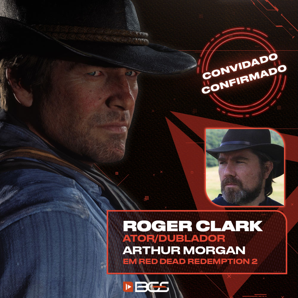 É ele senhores! Arthur Morgan, em pessoa! Ou melhor, Roger Clark, ator e dublador do personagem icônico de Red Dead Redemption 2! 🤩🙌 Roger Clark estará na #BGS24 nos dias 10 e 11 de outubro e participará de diversas atrações! Já marca aqui seu amigo que é fã de RDR2!