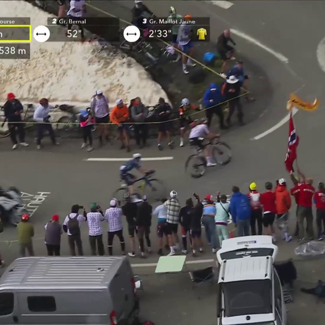 WE HAVE LIFT OFF 🚀 Pogacar attacks and drops Jonas Vingegaard and his other rivals over the top of the Col du Galibier 😱😱😱 #letourdefrance #tdf2024 #cycling