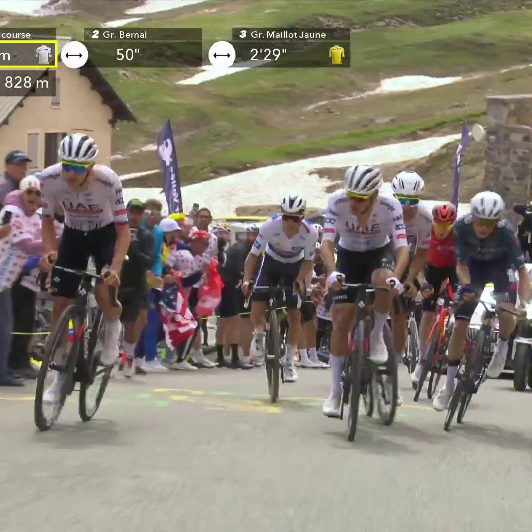 Le duel des deux cadors reprend de plus belle ! Pogacar attaque à un peu plus de 800 mètres du sommet du Galibier, Vingegaard le suit avant de céder quelques mètres... #TDF2024 #LesRP