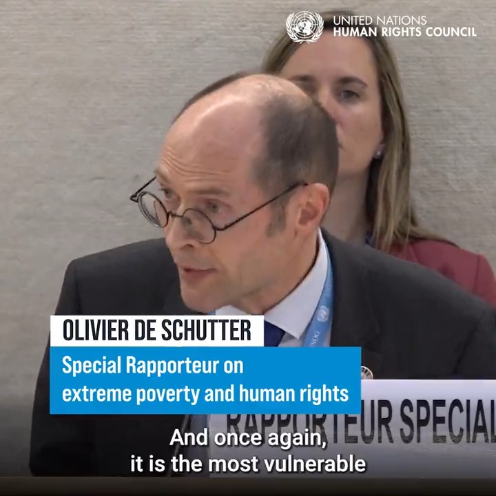 We need to shift from an economy based on the endless quest for growth at all costs to a "human rights economy" that can deliver for the people and the planet, Special Rapporteur on poverty (UN Special Rapporteur on poverty and human rights) Olivier De Schutter (Olivier De Schutter) told United Nations the Human Rights Council. #HRC56
