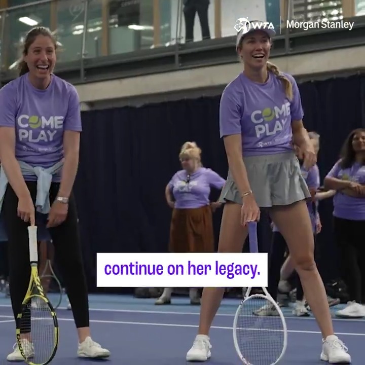 Playing for a purpose 💜 Morgan Stanley's continued support of the WTA Come Play initiative is helping to break down barriers, so that children from all backgrounds have the opportunity and access to play tennis! #WTAxMS