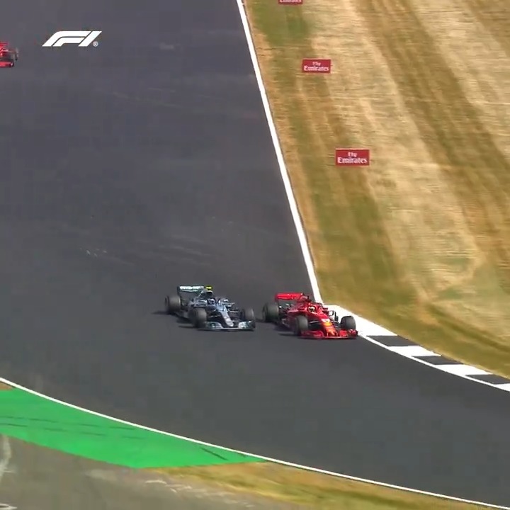 Vintage Seb 💪 Vettel hounds Bottas before seizing his chance with an epic move 🍿 #F1 #BritishGP