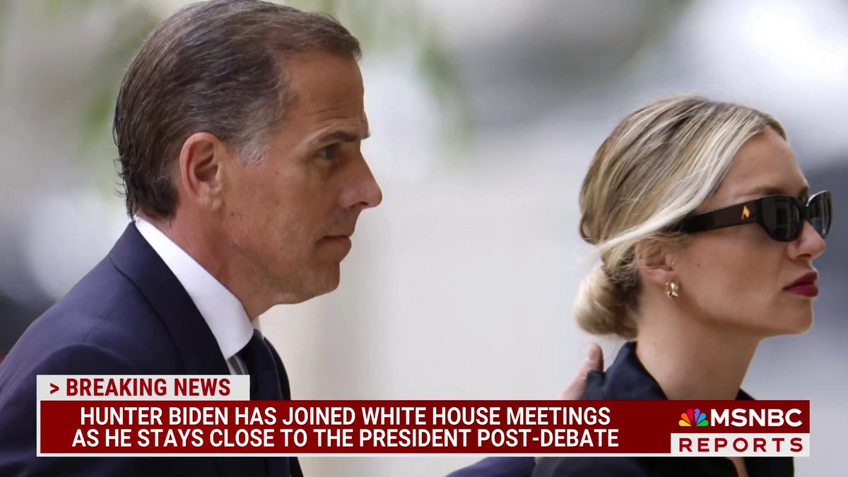 NEW: Hunter Biden has joined White House meetings as he stays close to the president post-debate