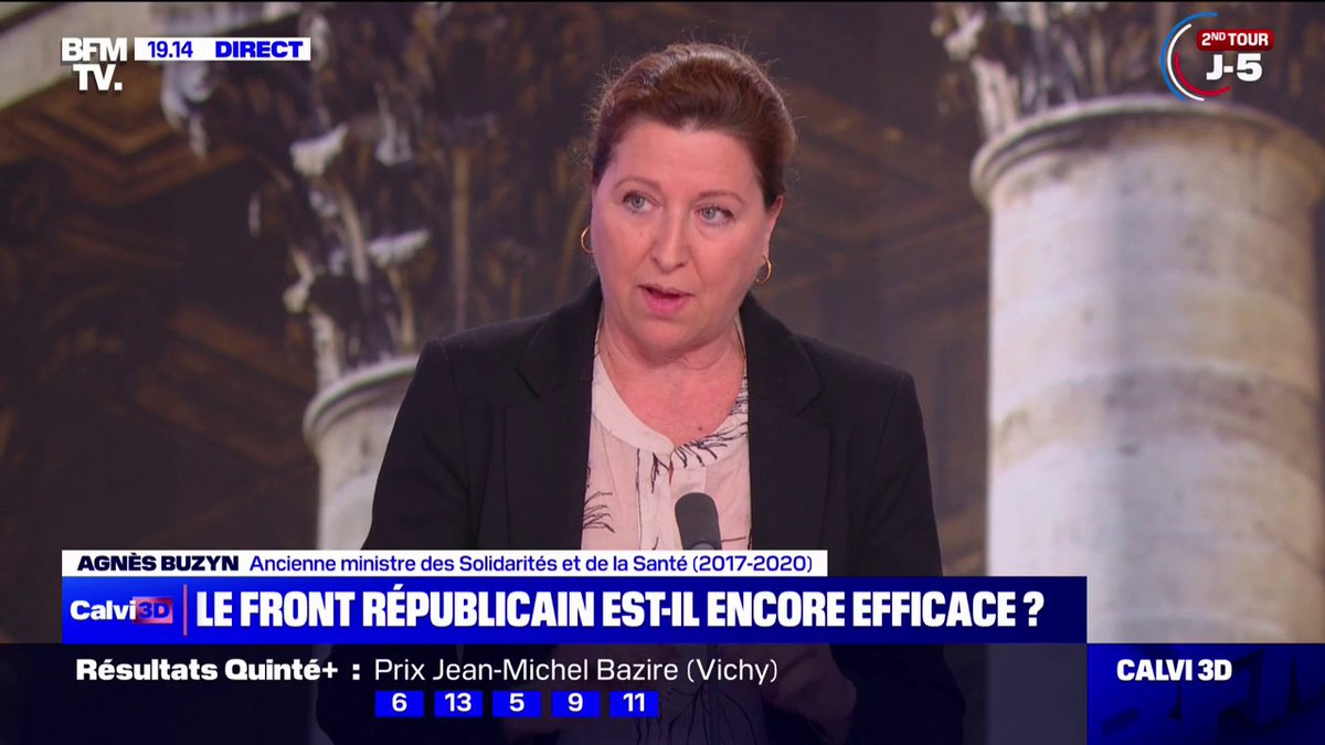 💬 "LFI ne peut pas être la solution alors que ça était la cause du vote RN pour un certain nombre d'électeurs" Agnès Buzyn, ancienne ministre de la Santé (2017-2020) réagit aux désistements pour le second tour des législatives