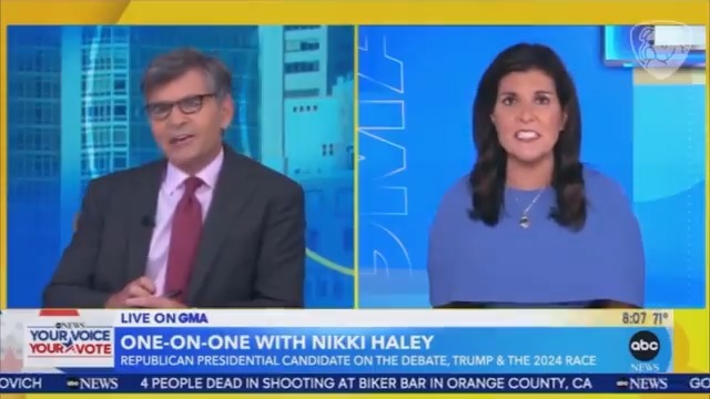 Biden is set to do his first post-debate interview with ABC's George Stephanopoulos. Here's George shouting over Nikki Haley last year when she questioned Biden's ability to finish a second term: "How do you know Joe Biden is not going to finish his term? What is that based on?"