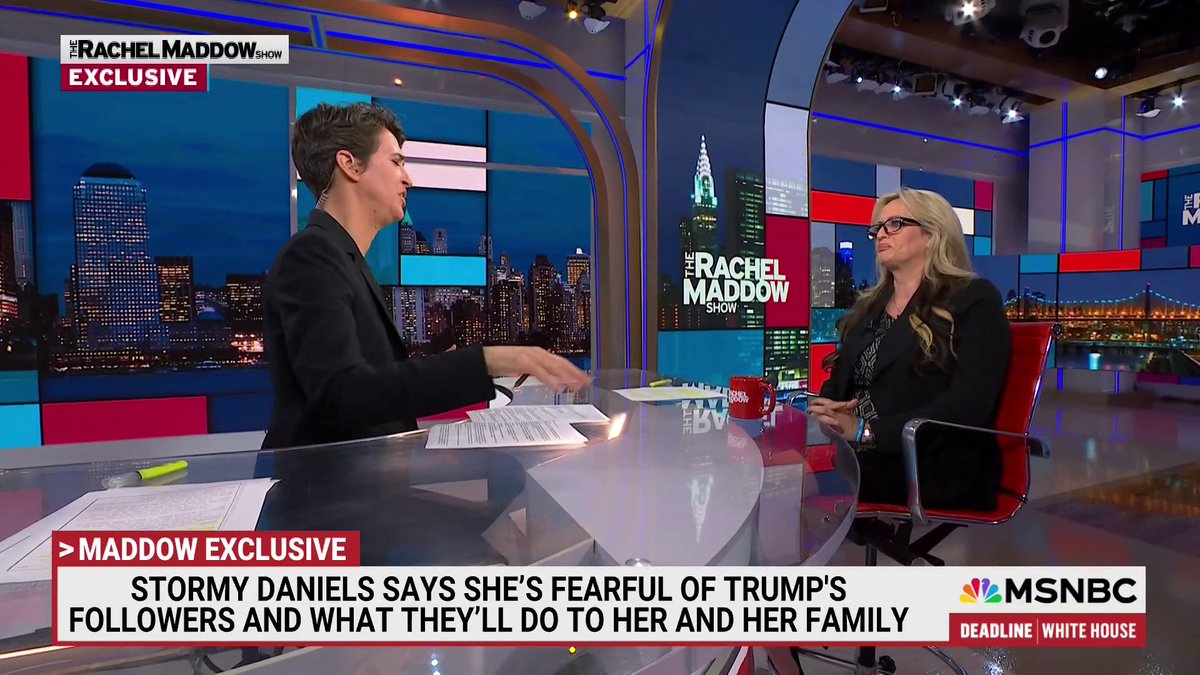 In her first U.S. interview since Trump's guilty verdict in his hush money trial, Stormy Daniels sat down with @Maddow for an exclusive interview. Tonight at 9pm ET, Daniels describes the price she’s paid for standing up to the former president.