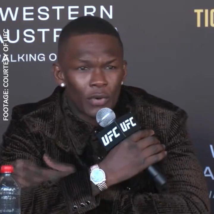 Adesanya: "He tried to discredit the Three Kings and say he's the real, true African champion." Du Plessis: "Never discredited anybody. Stating facts. ... I'm glad you took up golf, because that's a retirement sport." Things are heating up ahead of #UFC305.