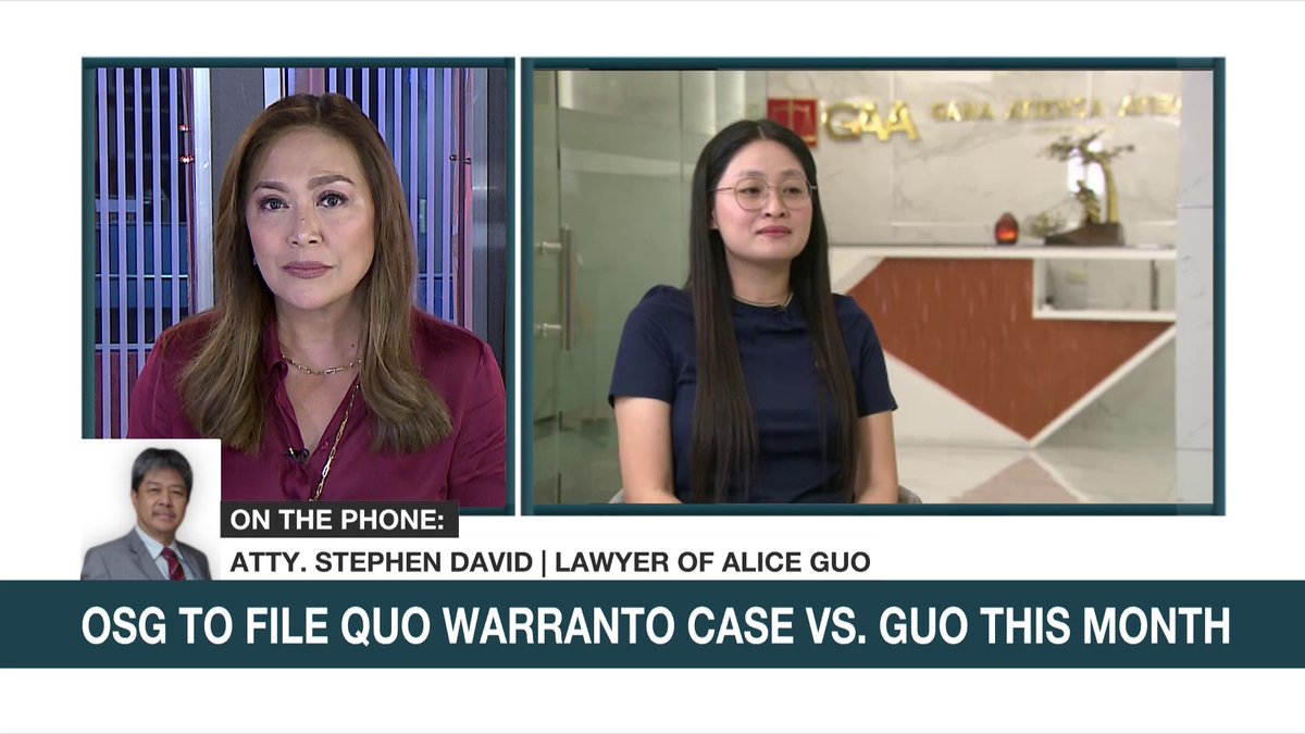 The camp of suspended Bamban Mayor Alice Guo says the NBI report that her fingerprint matched with a Chinese woman is not yet verified. Her counsel laments how public has concluded she was lying when courts have not determined the authenticity of the NBI findings. #ANCHeadstart