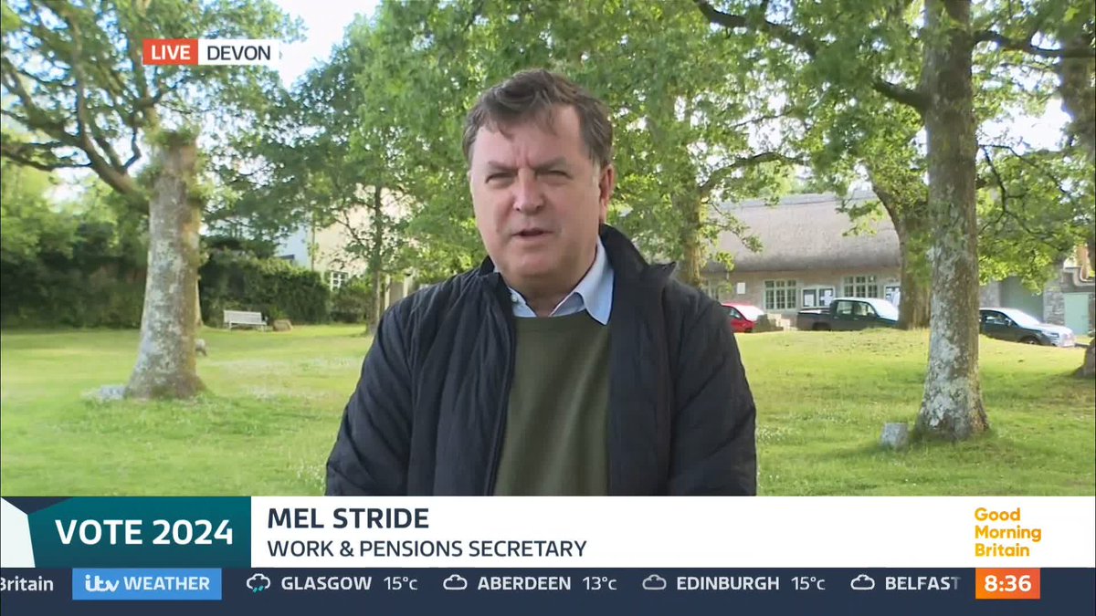 'I thought you were going to be coming on the programme and saying it's not too late but you seem to be saying it's over?' Ed Balls and Susanna Reid question Mel Stride over the Conservative's outlook in the General Election tomorrow.