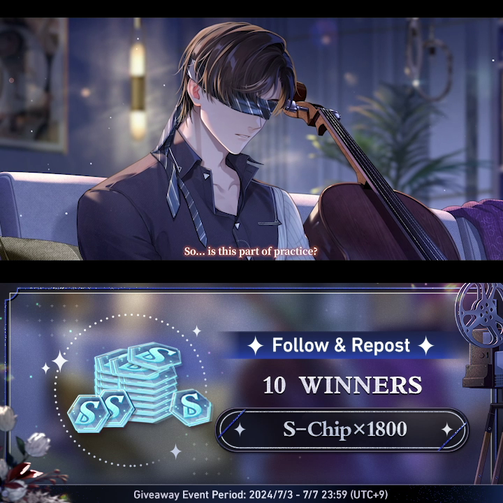 #Artem SSR ✦ Resonant Heartstrings ✦ Trailer ✅ Follow &amp; 🔄 Repost 🎁 S-Chip ×1800 (10 winners) ⌛ Ends at 2024/7/7 23:59 (UTC+9) ⌛ "So... is this part of practice?" ✦ Japanese dubbed version: #ToT3rdAnniv #TearsOfThemis #HoYoverse
