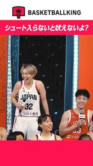 🇯🇵日本一丸イベント🇯🇵 #宮崎早織 から #佐々木隆成 へ質問🤔 Q.「女子日本代表メンバーの誰と一緒にプレーしたい❓」 A.「めちゃくちゃ答えにくいですね、、、😓」 #日本一丸 #AkatsukiJapan