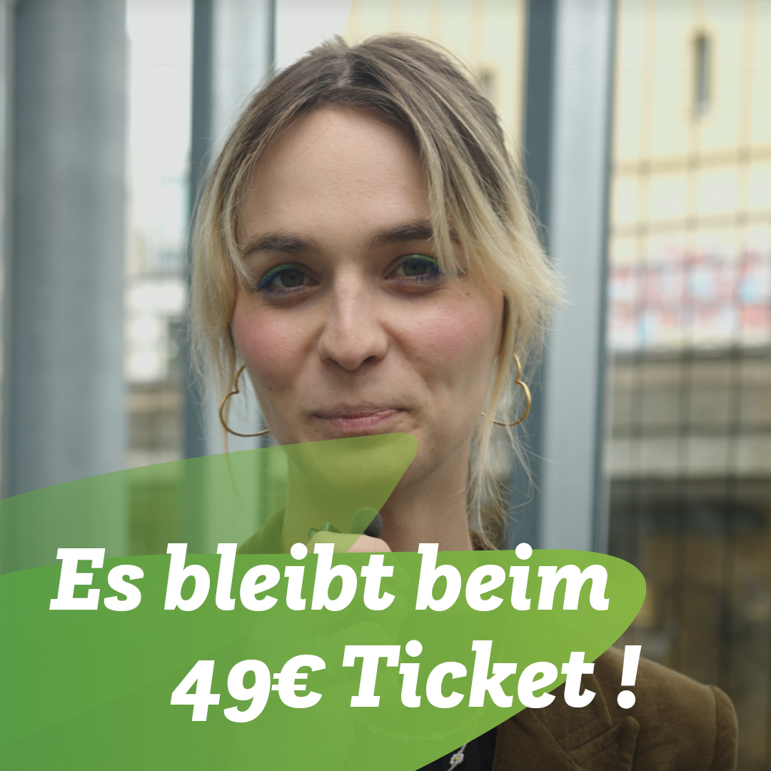 Das #Deutschlandticket bleibt in diesem Jahr stabil bei 49€! Das sichert soziale, klimafreundliche und freie Bewegung im ganzen Land und ist ein riesiger Fortschritt auf dem Weg zu einem besseren ÖPNV 🥳