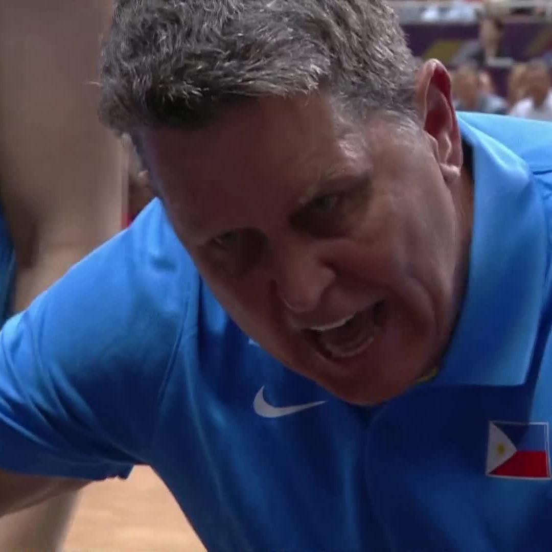 “THIS IS TOO IMPORTANT, TOO IMPORTANT.” ❤️‍🔥 Coach Tim Cone’s pep talk allowed Gilas Pilipinas to have a 16-point lead over Latvia by halftime in the FIBA Olympic Qualifying Tournament 2024. #FIBAOQT #GilasPilipinas #PUSO