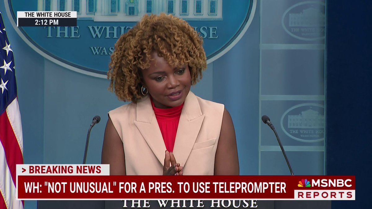 "The president is clear-eyed and he is staying in the race." WATCH: White House Press Secretary Karine Jean-Pierre addresses concerns about President Biden's health following his debate performance.