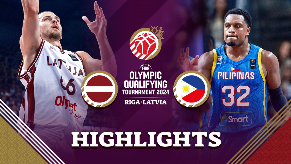 🇵🇭 Gilas Pilipinas upset Latvia and claim their first win against European opposition in an official FIBA competition since 1960! #FIBAOQT