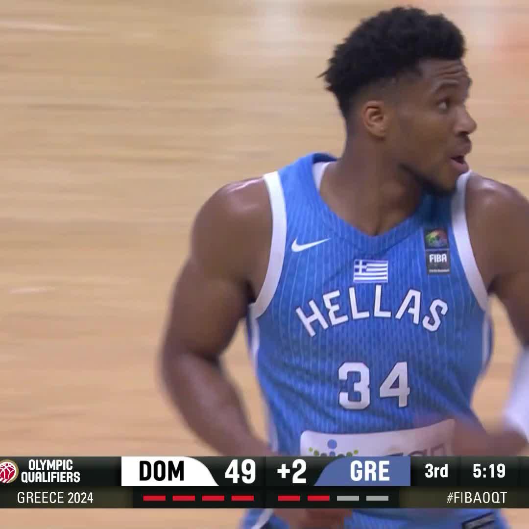 Giannis went off for 32 PTS (100% FG) in 18 MINS FIBA Basketball!