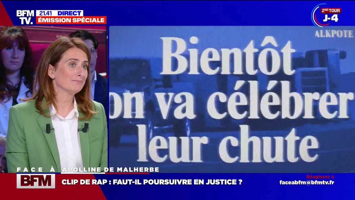 Marine Tondelier sur le morceau "No Pasarán": "Les codes du rap sont comme ça: c'est violent pour les femmes. Les personnes qui chantent sont des artistes, ils ne se présentent pas à une élection" #FACEABFM