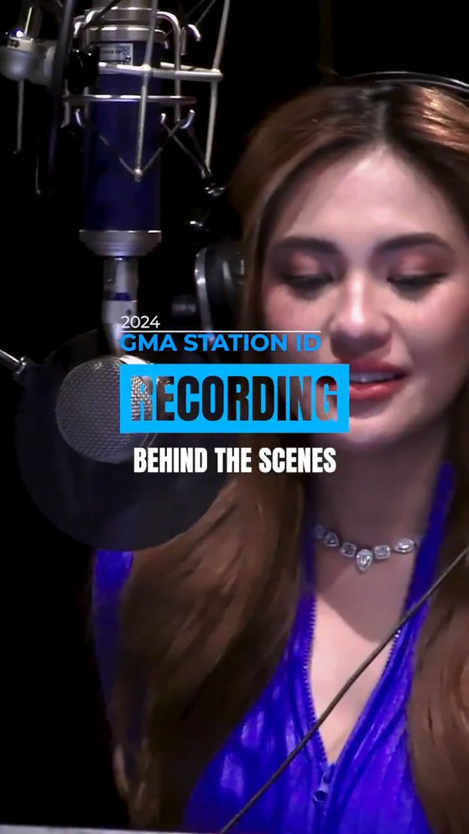 Mga Kapuso, let's take a peek into the recording of the song of the new GMA Station ID! 💙 Watch the full version of #IsaSaPusoNgPilipino on the GMA Network YouTube and Facebook.