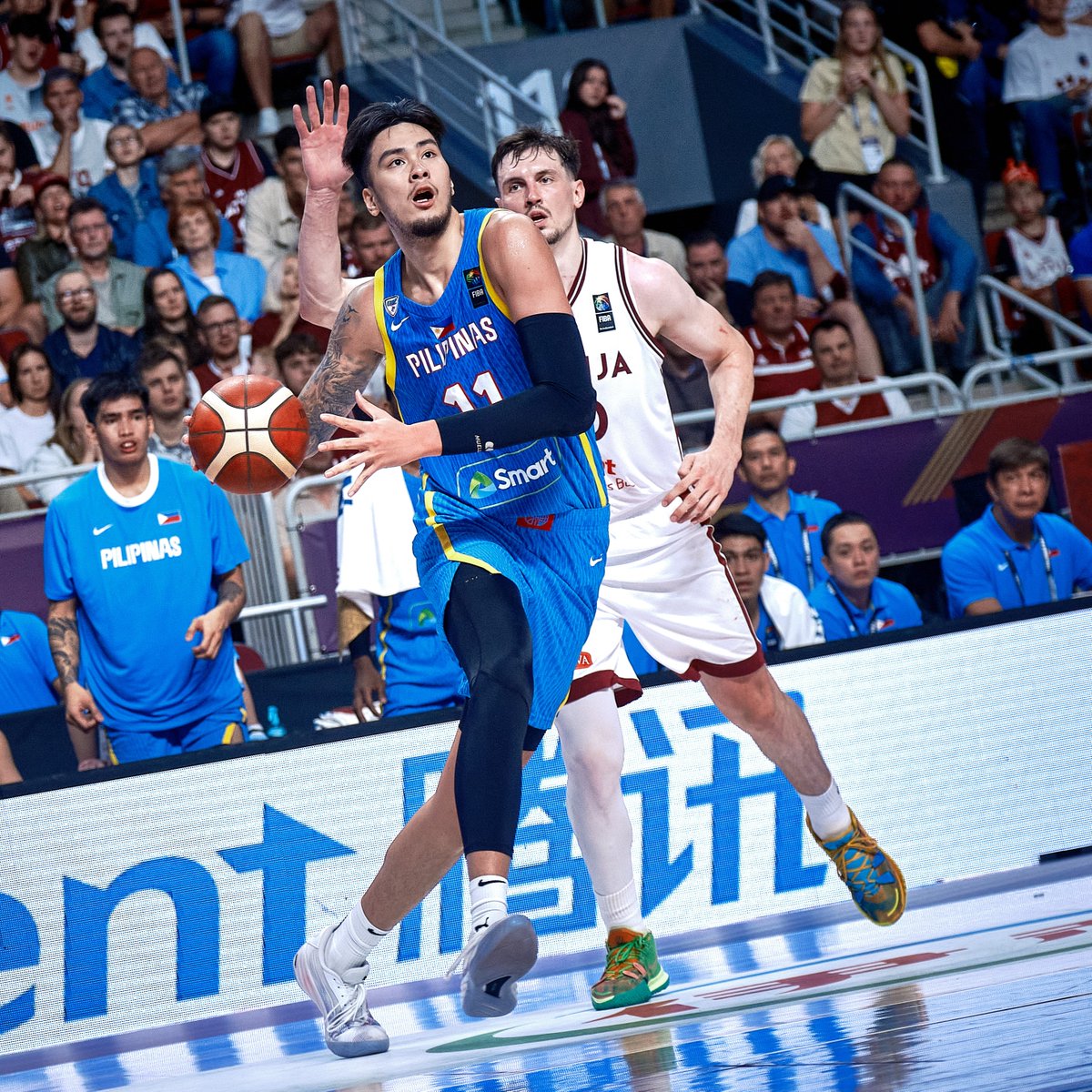 📊 18 PTS I 8 REB There was absolutely no stopping Kai Sotto yesterday in Riga! 🤫 #FIBAOQT