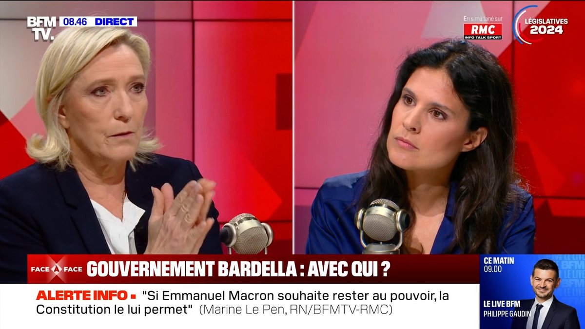 La seule chose qu'ils proposent, ce n'est pas de régler les problèmes des Français, c'est de faire barrage au RN. Pourquoi avoir dissout l'Assemblée nationale, pour venir expliquer une fois qu'on a rendu la parole au peuple, qu'il ne faut pas voter pour nous ?