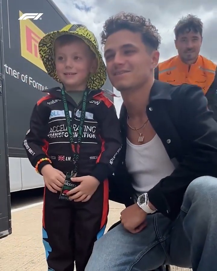 Lando 🤜🤛 Mini Lando 😍 #F1 #BritishGP McLaren Mastercard Formula 1 Team