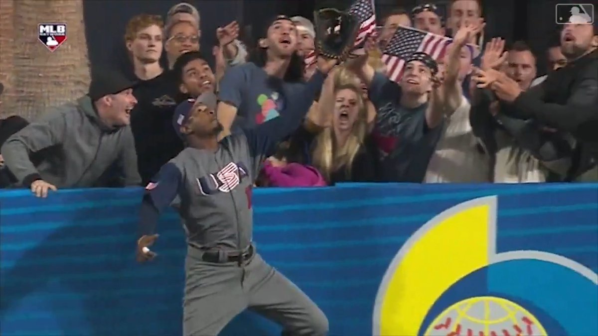 Happy 4th of July! 🇺🇸 Let’s revisit this legendary grab by Adam Jones to help USA Baseball secure a semi-final berth in the 2017 World Baseball Classic.